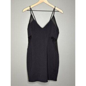 Topshop Women's 8 Mesh Cut Out Stretchy Little Black Bodycon Dress NWT
